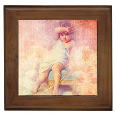 Baby In Clouds Framed Tiles