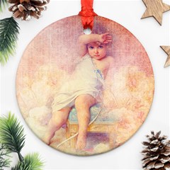 Baby In Clouds Ornament (Round)