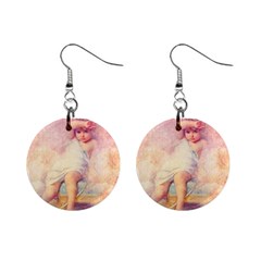 Baby In Clouds Mini Button Earrings