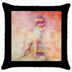 Baby In Clouds Throw Pillow Case (Black)