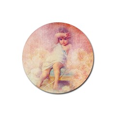 Baby In Clouds Rubber Round Coaster (4 pack) 