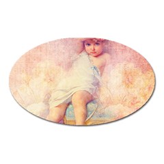 Baby In Clouds Oval Magnet by vintage2030