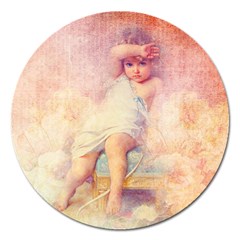 Baby In Clouds Magnet 5  (Round)