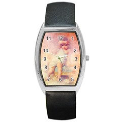 Baby In Clouds Barrel Style Metal Watch