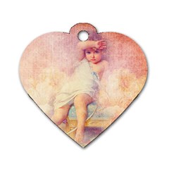 Baby In Clouds Dog Tag Heart (One Side)