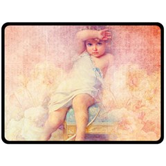 Baby In Clouds Fleece Blanket (Large) 