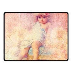 Baby In Clouds Fleece Blanket (small) by vintage2030