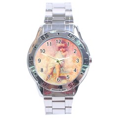 Baby In Clouds Stainless Steel Analogue Watch