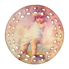 Baby In Clouds Round Filigree Ornament (Two Sides)