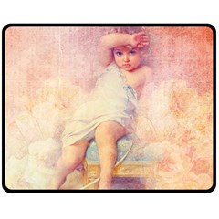 Baby In Clouds Double Sided Fleece Blanket (Medium) 