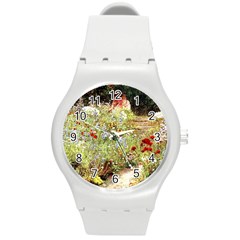 Scenery Round Plastic Sport Watch (m) by vintage2030