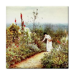 Lady And Scenery Tile Coasters