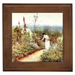 Lady And Scenery Framed Tiles by vintage2030