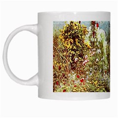 Lady And Scenery White Mugs