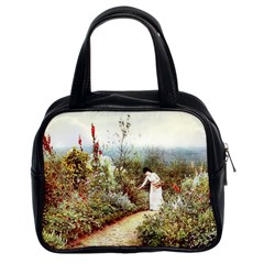 Lady And Scenery Classic Handbag (two Sides) by vintage2030