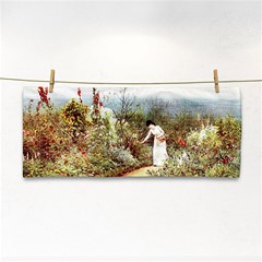 Lady And Scenery Hand Towel by vintage2030