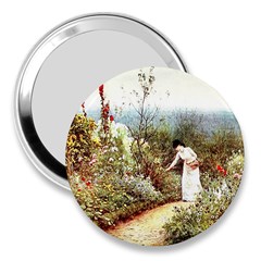 Lady And Scenery 3  Handbag Mirrors by vintage2030