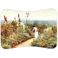 Lady And Scenery Velour Seat Head Rest Cushion