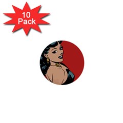 Comic Girl 1  Mini Buttons (10 Pack) 