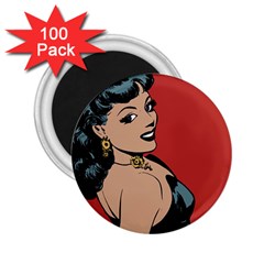 Comic Girl 2 25  Magnets (100 Pack) 