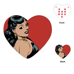 Comic Girl Playing Cards (heart)  by vintage2030