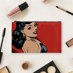 Comic Girl Cosmetic Bag (medium) by vintage2030