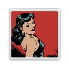 Comic Girl Memory Card Reader (square) by vintage2030