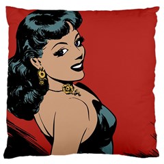 Comic Girl Large Cushion Case (one Side) by vintage2030