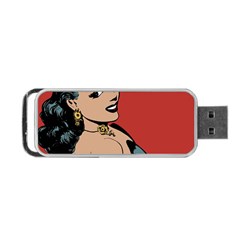 Comic Girl Portable Usb Flash (two Sides) by vintage2030