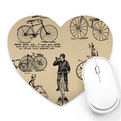 Victorian Bicycles Heart Mousepads by vintage2030