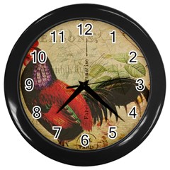 Rooster Wall Clock (black)