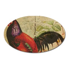 Rooster Oval Magnet