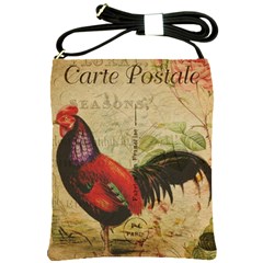 Rooster Shoulder Sling Bag by vintage2030