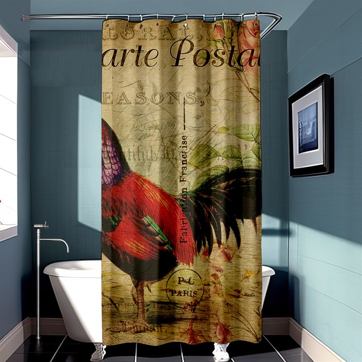 Rooster Shower Curtain 36  x 72  (Stall) 