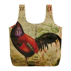 Rooster Full Print Recycle Bag (l) by vintage2030