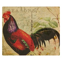 Rooster Double Sided Flano Blanket (small)  by vintage2030