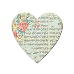 Rose Book Page Heart Magnet by vintage2030