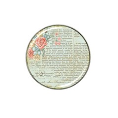 Rose Book Page Hat Clip Ball Marker by vintage2030