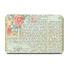 Rose Book Page Small Doormat  by vintage2030