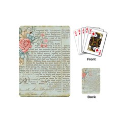 Rose Book Page Playing Cards (mini)  by vintage2030