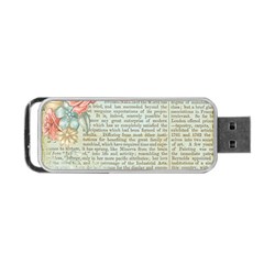 Rose Book Page Portable Usb Flash (two Sides) by vintage2030