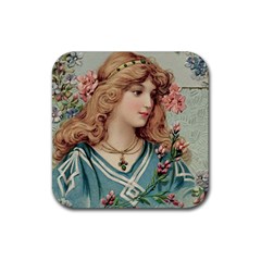 Lady Rubber Coaster (square)  by vintage2030