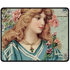 Lady Double Sided Fleece Blanket (medium)  by vintage2030