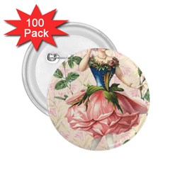 Flower Girl 2 25  Buttons (100 Pack)  by vintage2030