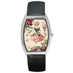 Flower Girl Barrel Style Metal Watch by vintage2030