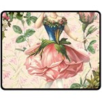 Flower Girl Double Sided Fleece Blanket (Medium)  58.8 x47.4  Blanket Front