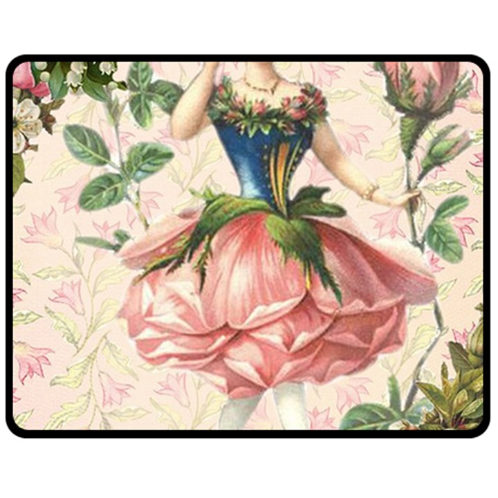 Flower Girl Double Sided Fleece Blanket (Medium) 