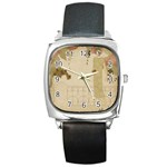 Twenties Girl Square Metal Watch Front