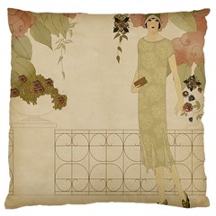 Twenties Girl Large Cushion Case (one Side) by vintage2030