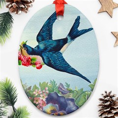 Blue Bird Ornament (oval) by vintage2030